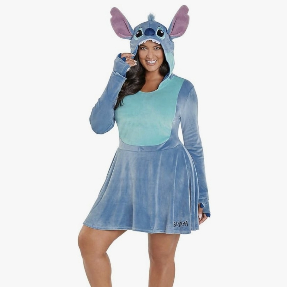 NWT Spirit Halloween Lilo & Stitch Adult Stitch Dress Costume Medium